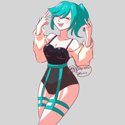 medio cuerpo anime de "DANEPVTUBER"