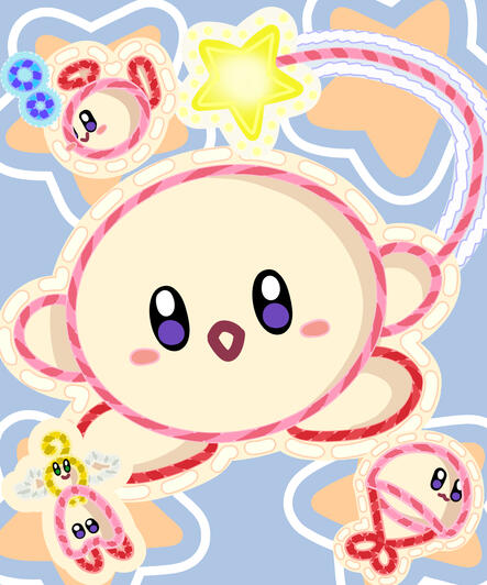 kirby's epic yarn poster